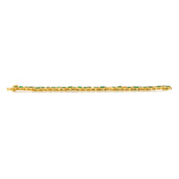 25.68 Ct.Tw. Emerald Natural Diamond Pave Bracelet, 18K Yellow Gold Image