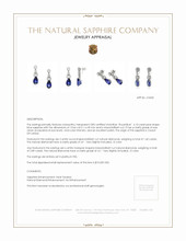 13.29 Ct.Tw. Blue Sapphire and Natural Diamond Drops Earrings, Platinum 950 Appraisal