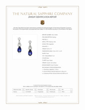 13.29 Ct.Tw.Total Carat Weight Blue Sapphire and Natural Diamond Accent Stones Earrings, Platinum 950 Scan Report