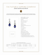 13.29 Ct.Tw. Blue Sapphire and Natural Diamond Drops Earrings, Platinum 950 Scan Report