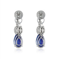 13.29 Ct.Tw. Blue Sapphire and Natural Diamond Drops Earrings, Platinum 950 Image