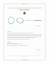 45.79 Ct. Emerald Natural Diamond Accent Stones Necklace, Platinum 950 Appraisal