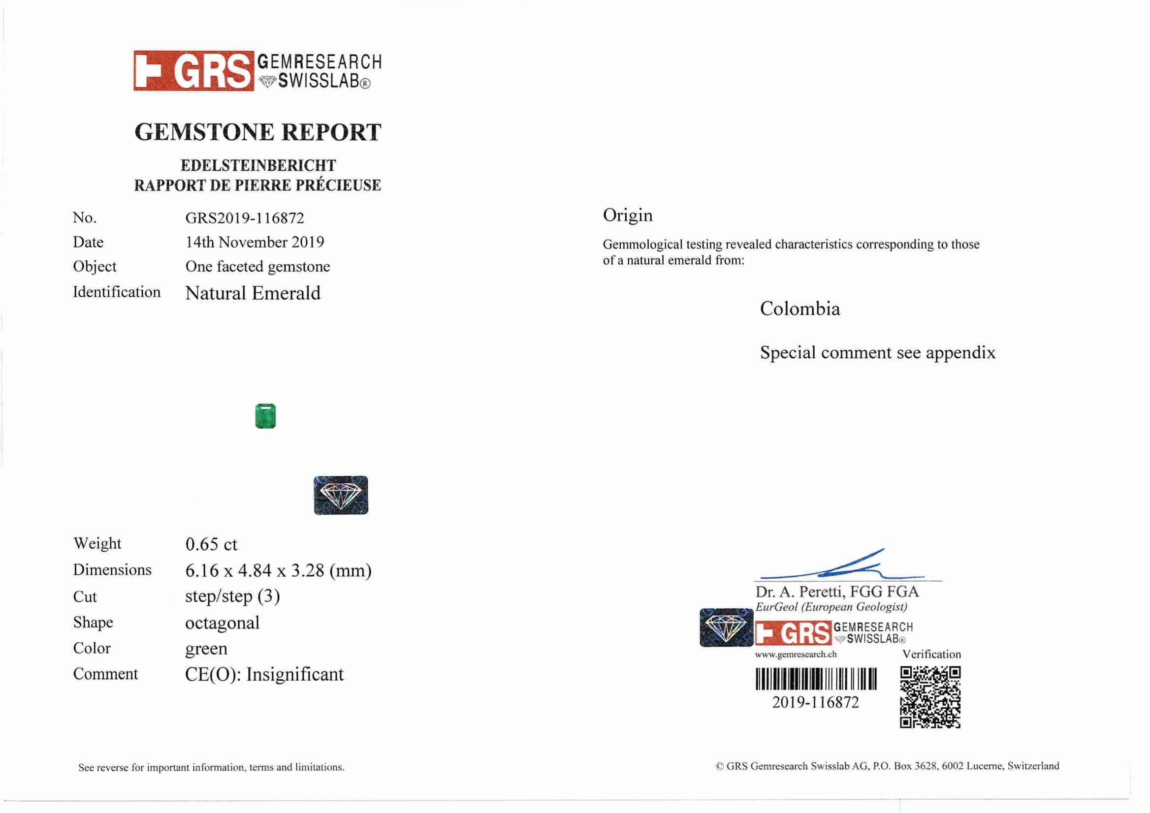 45.79 Ct. Emerald and Natural Diamond Accent Stones Necklace, Platinum 950