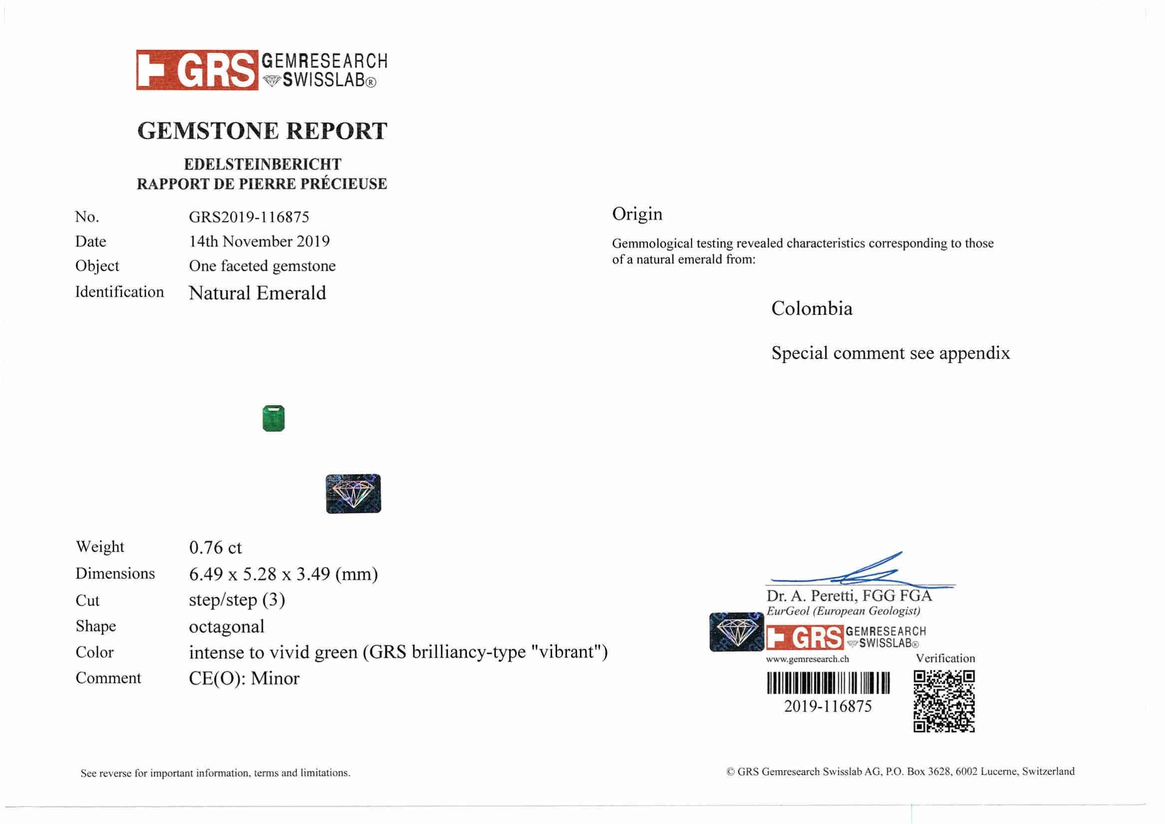 45.79 Ct. Emerald and Natural Diamond Accent Stones Necklace, Platinum 950