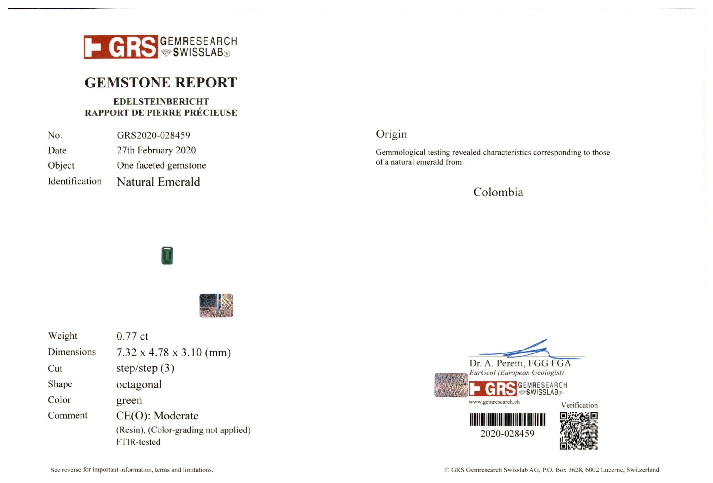 45.79 Ct. Emerald and Natural Diamond Accent Stones Necklace, Platinum 950