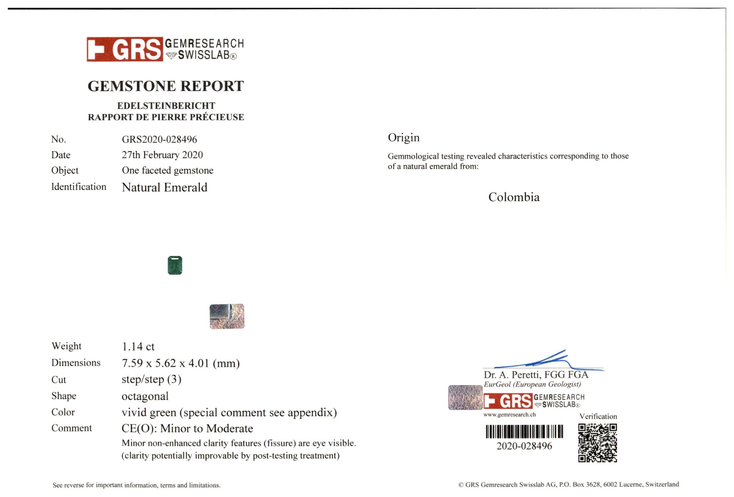 45.79 Ct. Emerald and Natural Diamond Accent Stones Necklace, Platinum 950