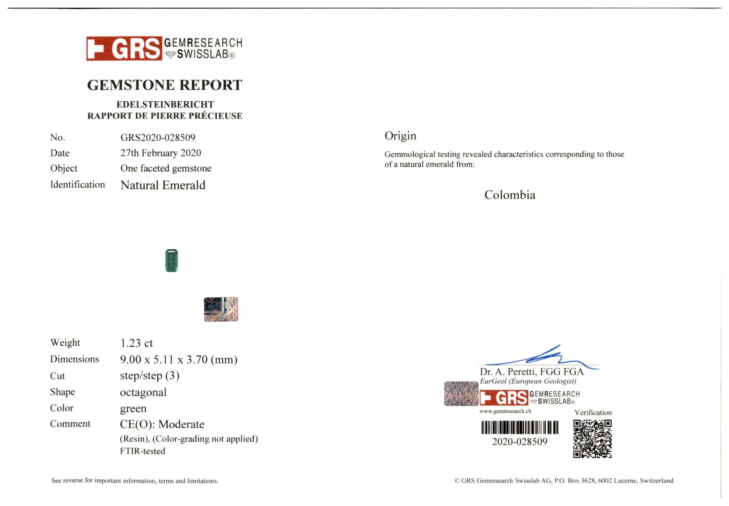 45.79 Ct. Emerald and Natural Diamond Accent Stones Necklace, Platinum 950