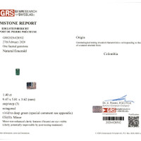 45.79 Ct. Emerald Natural Diamond Accent Stones Necklace, Platinum 950 Scan Report