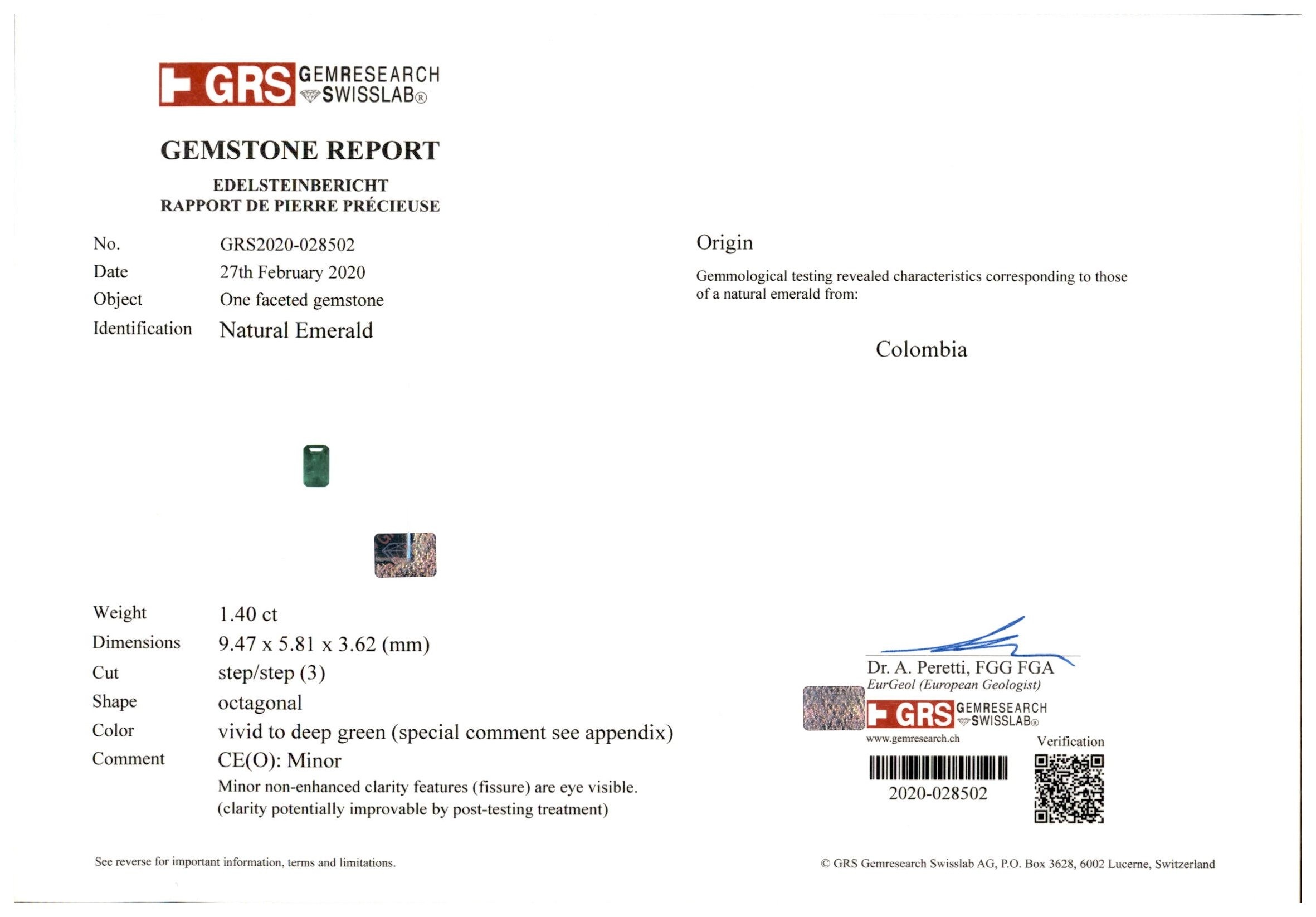 45.79 Ct. Emerald and Natural Diamond Accent Stones Necklace, Platinum 950