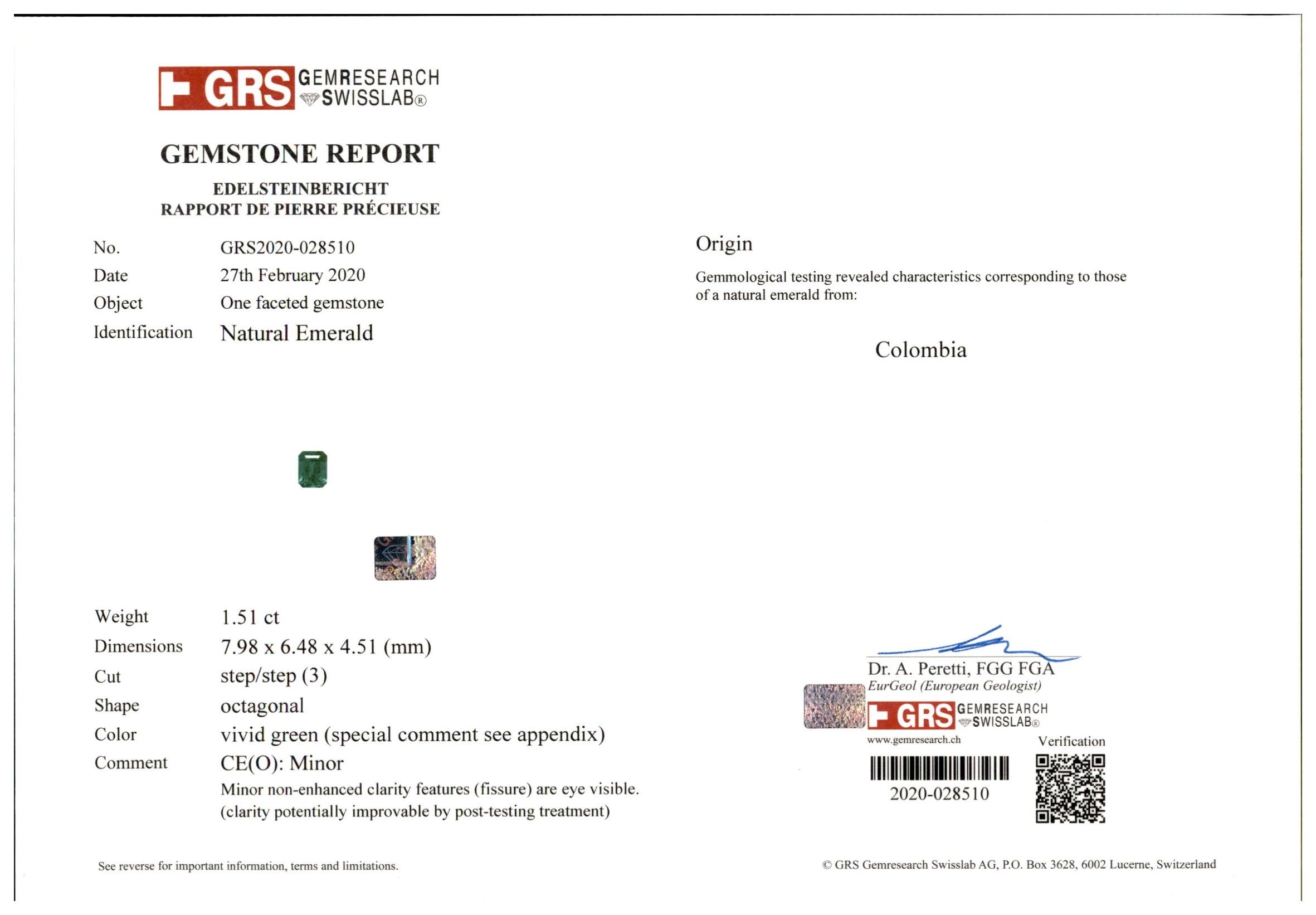 45.79 Ct. Emerald and Natural Diamond Accent Stones Necklace, Platinum 950