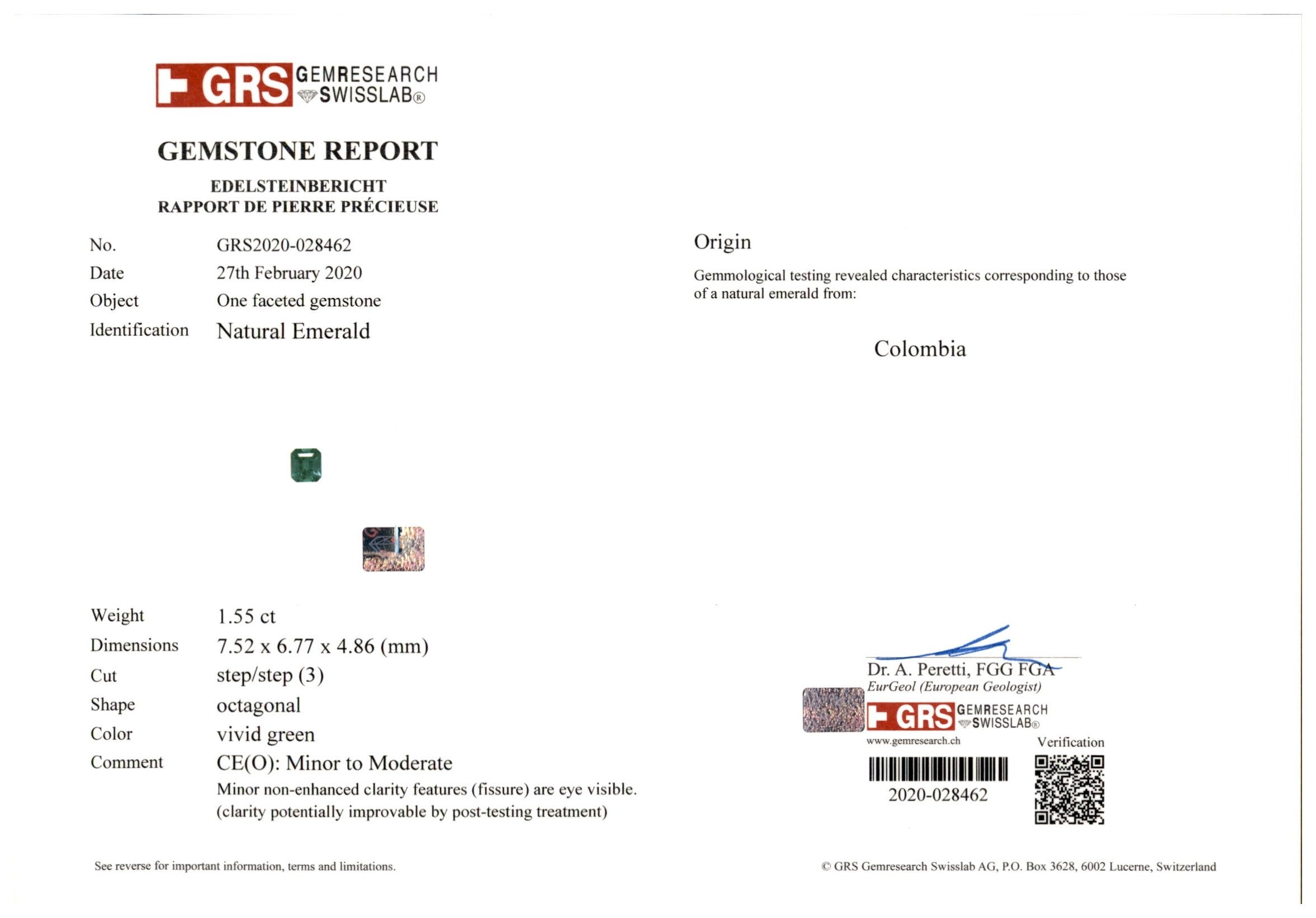 45.79 Ct. Emerald and Natural Diamond Accent Stones Necklace, Platinum 950