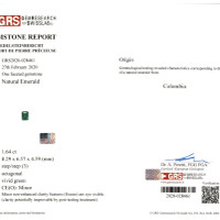 45.79 Ct. Emerald Natural Diamond Accent Stones Necklace, Platinum 950 Scan Report