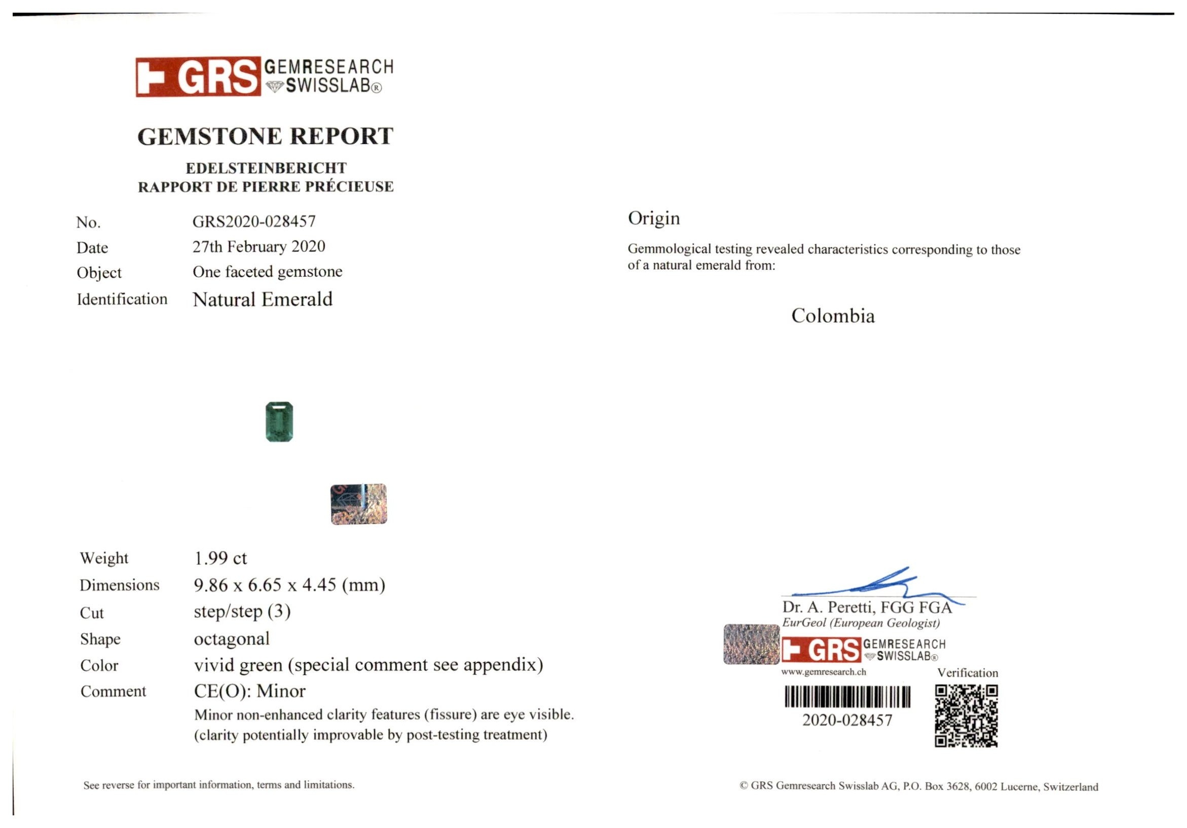 45.79 Ct. Emerald and Natural Diamond Accent Stones Necklace, Platinum 950