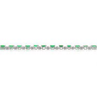 45.79 Ct. Emerald Natural Diamond Accent Stones Necklace, Platinum 950 Image