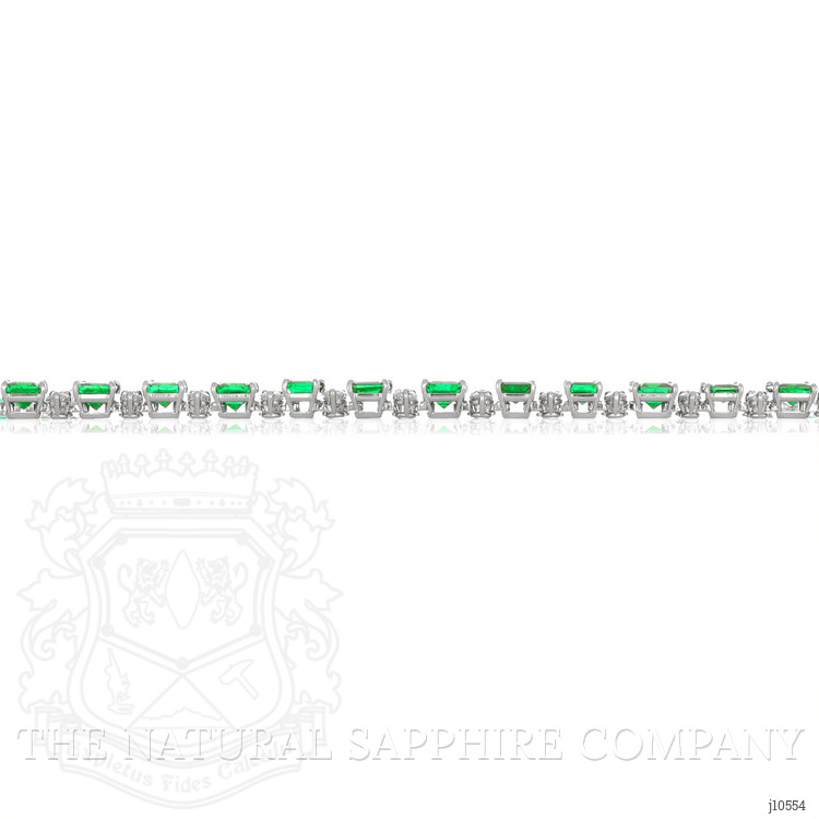 45.79 Ct. Emerald Natural Diamond Accent Stones Necklace, Platinum 950