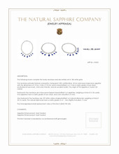 20.24 Ct. Sapphire Sapphire Pave Necklace, 18K White Gold Appraisal