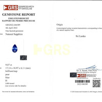 71.74 Ct. Blue Sapphire and Natural Diamond Pave Necklace, 18K White Gold Scan Report