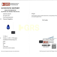 71.74 Ct. Blue Sapphire and Natural Diamond Pave Necklace, 18K White Gold Scan Report