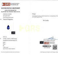 71.74 Ct. Blue Sapphire and Natural Diamond Pave Necklace, 18K White Gold Scan Report