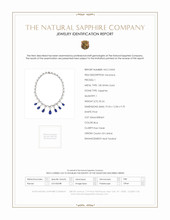 20.24 Ct. Sapphire Sapphire Pave Necklace, 18K White Gold Scan Report