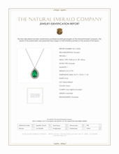 27.93 Ct. Emerald Natural Diamond Pave Pendant, Platinum & 18K Yellow Scan Report