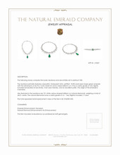 18.58 Ct. Emerald Natural Diamond Halo Necklace, Platinum 950 Appraisal