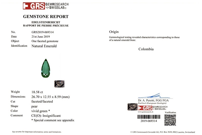 18.58 Ct. Emerald and Natural Diamond Halo Necklace, Platinum 950