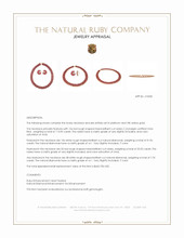 113.95 Ct. Ruby and Natural Diamond Accent Stones Necklace, Platinum & 18K Yellow Appraisal