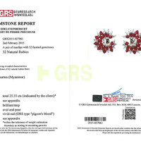 113.95 Ct. Ruby Natural Diamond Accent Stones Necklace, Platinum & 18K Yellow Scan Report