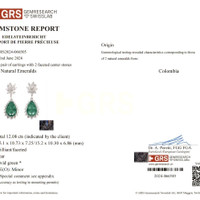 66.39 Ct. Emerald Natural Diamond Pave Necklace, Platinum 950 Scan Report