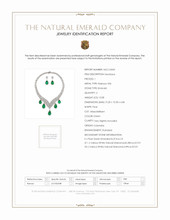 66.39 Ct. Emerald Natural Diamond Pave Necklace, Platinum 950 Scan Report