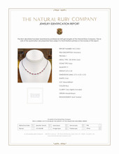 2.42 Ct. Ruby and Natural Diamond Halo Necklace, 18K White Gold Scan Report