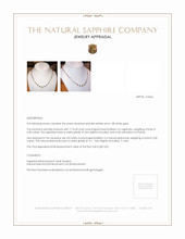 6.30 Ct. Multi Color Sapphire and Natural Diamond Halo Necklace, 18K White Gold Appraisal