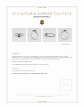 1.03 Ct. Bluish Green Sapphire Bezel Ring, Platinum 950 Appraisal