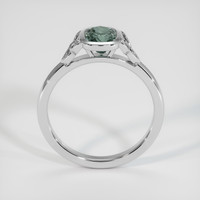 1.03 Ct. Bluish Green Sapphire Bezel Ring, Platinum 950 Image
