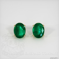 4.81 Ct.Tw. Emerald 18K Yellow Gold earring