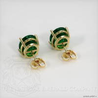 4.81 Ct.Tw. Emerald Studs Earrings, 18K Yellow Gold Image