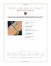 5.59 Ct.Tw.Total Carat Weight Emerald Tennis/Line Bracelet, 14K Yellow Gold Scan Report