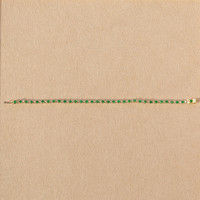1.98 Ct.Tw. Emerald Natural Diamond Tennis/Line Bracelet, 14K Yellow Gold Image