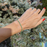 1.98 Ct.Tw. Emerald Natural Diamond Tennis/Line Bracelet, 14K Yellow Gold Life Style