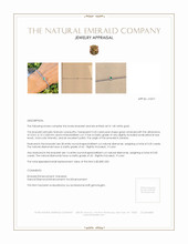 0.20 Ct.Tw. Emerald Natural Diamond Pave Bracelet, 14K White Gold Appraisal