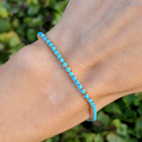 2.83 Ct.Tw. Turquoise 14K Yellow Gold bracelet