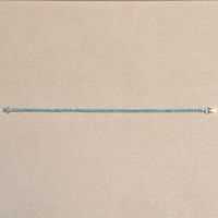 2.83 Ct.Tw.Total Carat Weight Blue Turquoise Tennis/Line Bracelet, 14K Yellow Gold Image