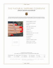 1.13 Ct.Tw.Total Carat Weight Sapphire Natural Diamond Tennis/Line Bracelet, 14K White Gold Scan Report
