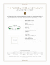 1.30 Ct.Tw. Emerald Natural Diamond Tennis/Line Bracelet, 14K White Gold Scan Report