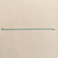 1.30 Ct.Tw. Emerald Natural Diamond Tennis/Line Bracelet, 14K White Gold Image
