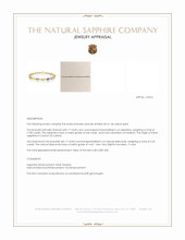 17.85 Ct.Tw.Total Carat Weight Multi Color Sapphire and Natural Diamond Tennis/Line Bracelet, 14K Yellow Gold Appraisal