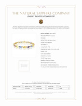 17.85 Ct.Tw. Multi Color Sapphire and Natural Diamond Tennis/Line Bracelet, 14K Yellow Gold Scan Report