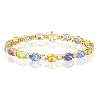 17.85 Ct.Tw. Sapphire 14K Yellow Gold bracelet