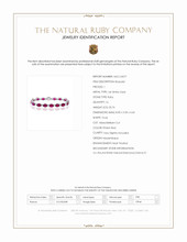 23.76 Ct.Tw.Total Carat Weight Pinkish Red Ruby and Natural Diamond Tennis/Line Bracelet, 14K White Gold Scan Report